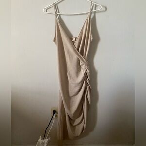 H&M Asymmetrical Tan Dress